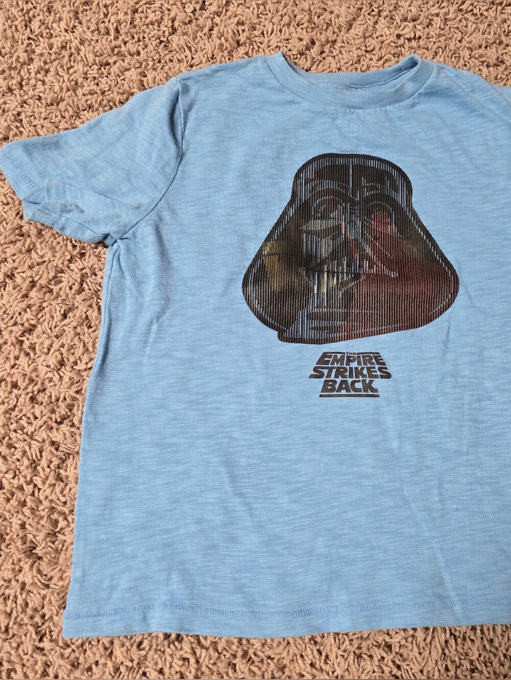 GAP Light Blue Star Wars Graphic Tee - Darth Vader Helmet